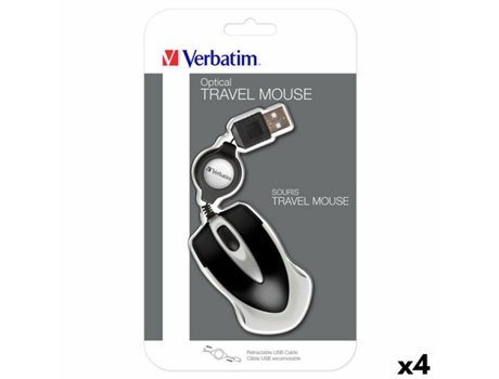 Mini Ratón Óptico VERBATIM Go Mini (Negro - USB)
