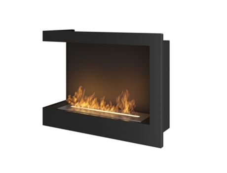 Corner 600 Left SimpleFire Chimenea de bioetanol empotrable con vidrio