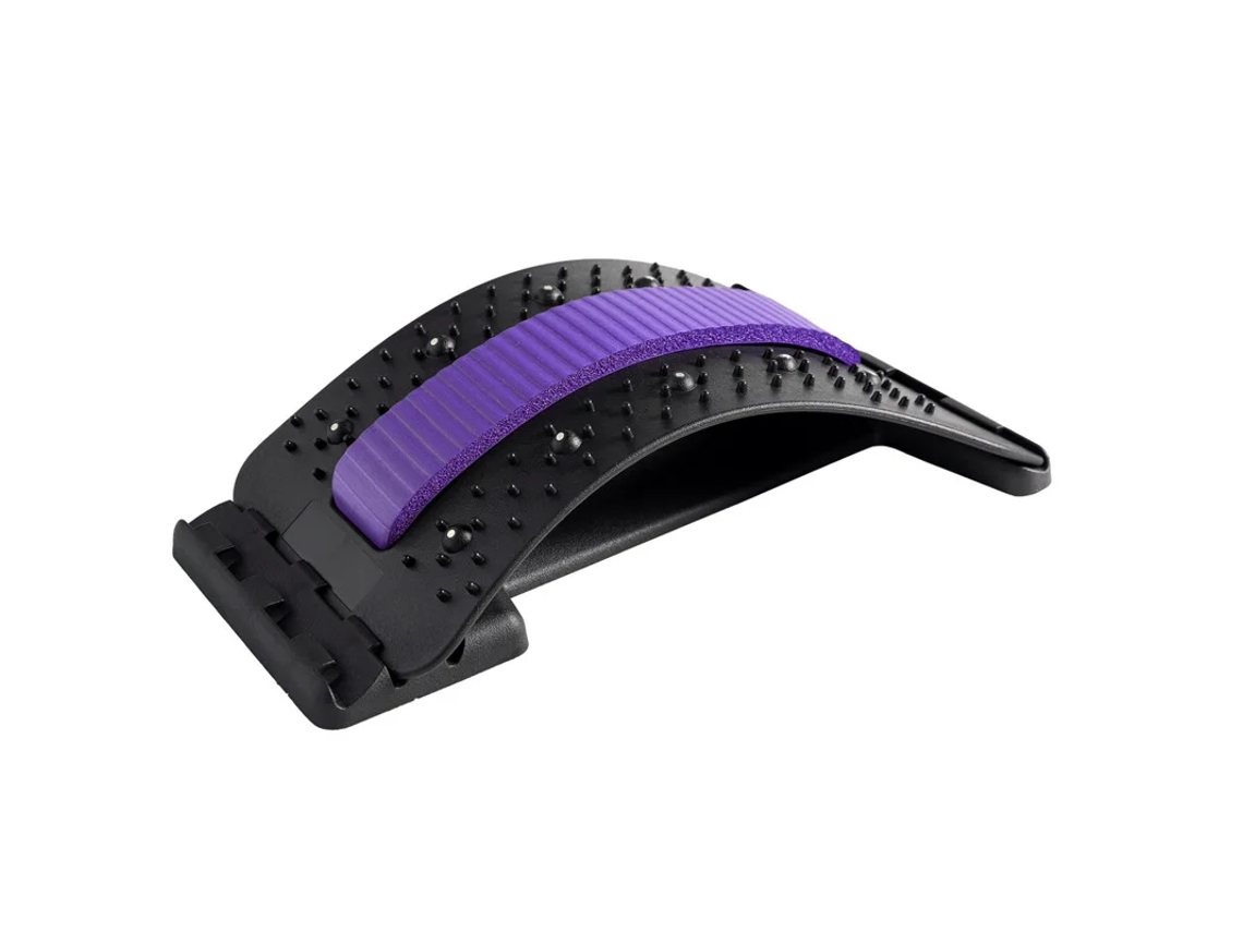 (morado) Almohada De Masaje Lumbar Y De Cuello Ajustable De Cuatro Niveles, Ayuda Para Ejercicios De Yoga, Soporte De Acupuntura