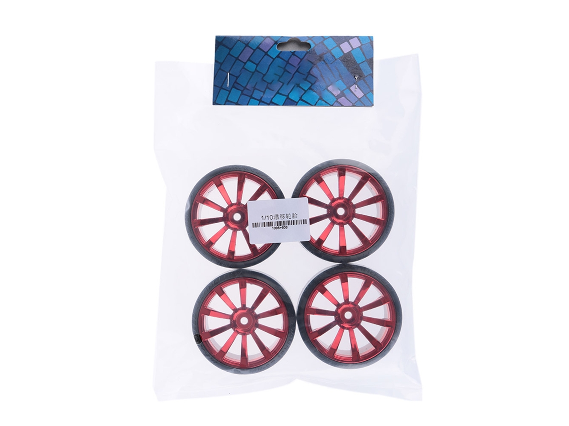 4 Neumáticos Duros Para Coches De Drift 1/10 Para Traxxas Hsp Tamiya Hpi Kyosho. Resistentes Al Desgaste Y A La Compresión.