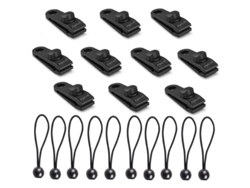 10 Pinzas Para Toldos Y 10 Cuerdas Elásticas Para Toldos, Carpas, Cubiertas Y Toldos Exteriores