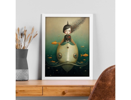 NACNIC Poster Barco Submarino En Estilo Surrealismo Cinematográfico Ilustraciones Y Grabados De Historieta Abstracta Y Artística A3