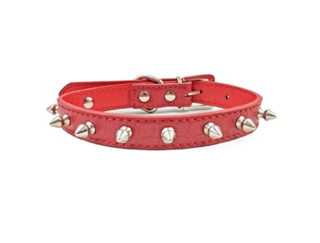Disfrute del collar de perro, collar de gato, correa ajustable de cuero para collar de mascota,