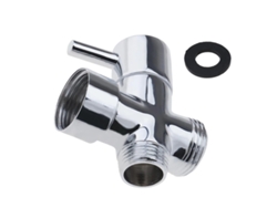 JILLIOPER Válvula de Desvío en Latón Adaptador T para Manguera Rígida Termostática (plata) (1 pieza)