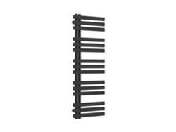 Radiador toallero mural Slidre de baño 561 W 15 lamas acero 120x50 cm Negro NEU.HAUS
