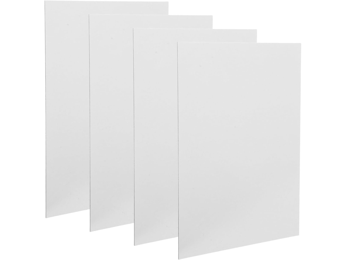 Juego De 4 Placas De Aluminio Blanco Brillante, De 1,0 Mm De Grosor, De Doble Cara, Para Sublimación Térmica.