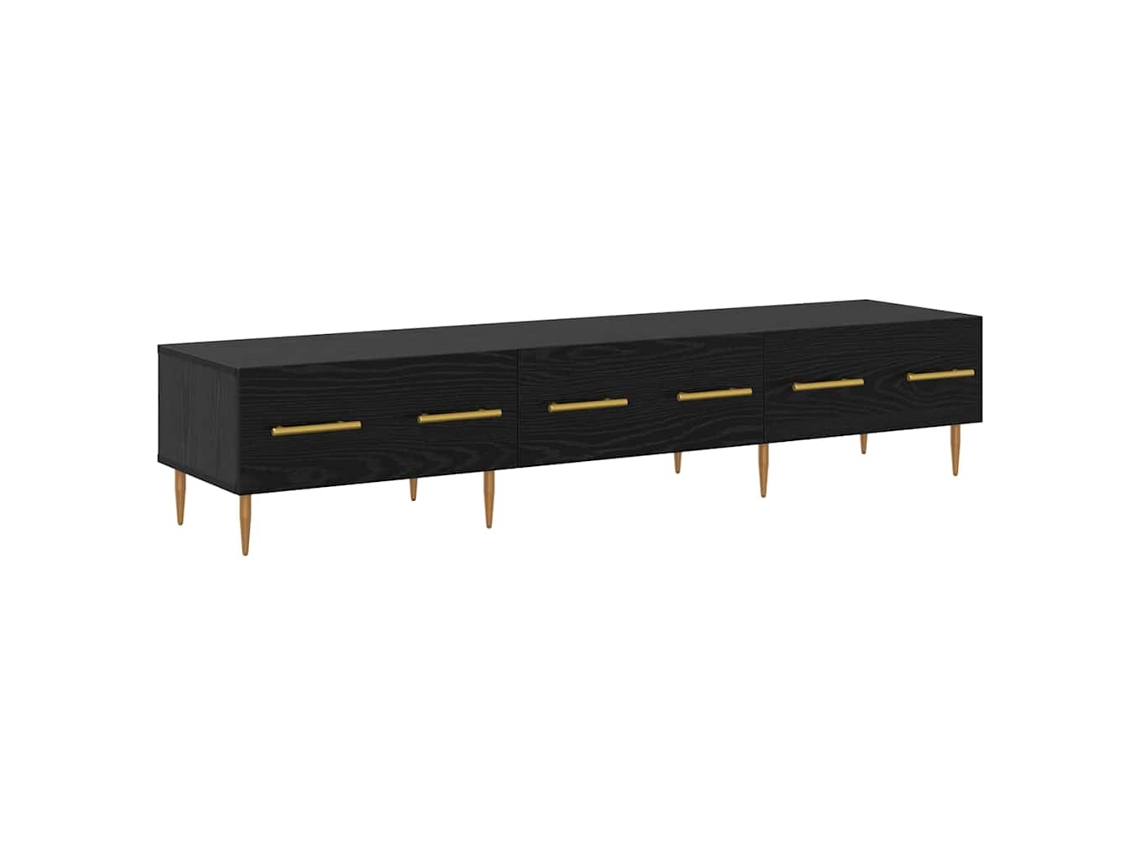 Mueble de TV con cajón, roble negro, 150x36x30 cm, MAISON EXCLUSIVE