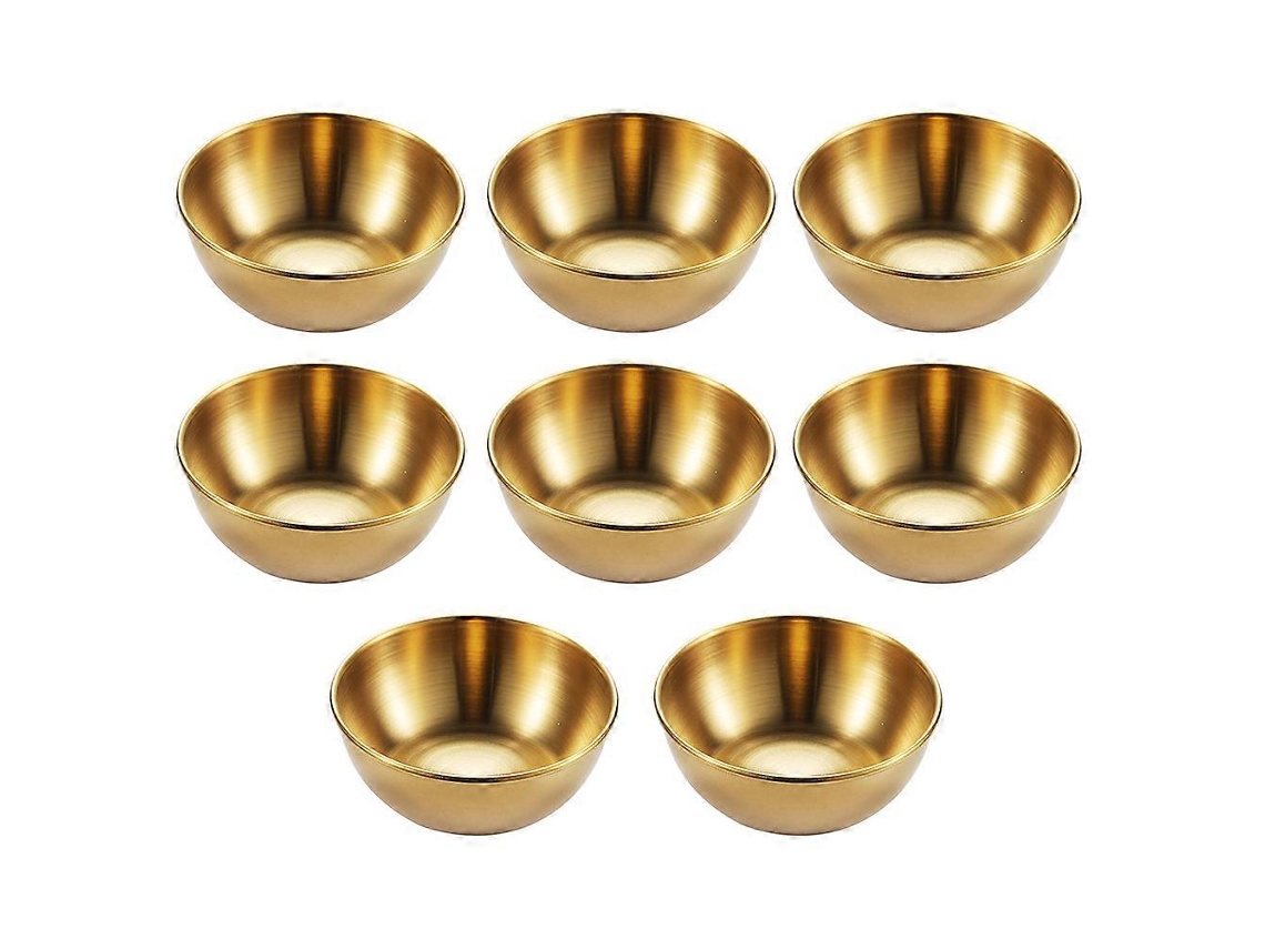 Vasos De Salsa De Metal, Vasos De Inmersión Dorados, Olla De Salsa De Acero Inoxidable, Plato De Inmersión, Cuenco De Salsa Webake