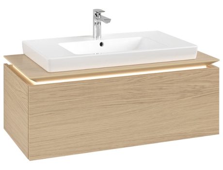 Villeroy &amp Boch Legato Vanity unit B694 1000x380x500mm centrada en el lavabo iluminación LED