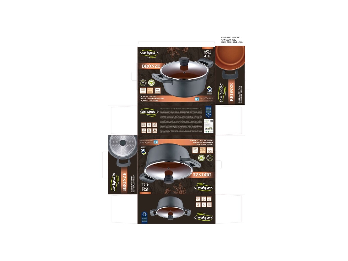 Cacerola SAN IGNACIO Negro Aluminio (Ø 24 x 11,5 cm - Negro)