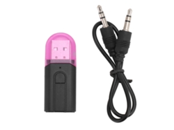 Adaptador USB para coche Aetheria Bluetooth 5.3 con micrófono y reducción de ruido, receptor de música inalámbrico con conector auxiliar de 3,5 mm.