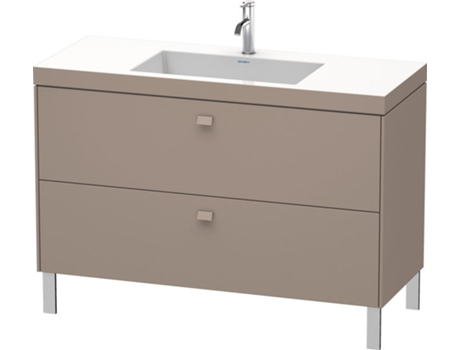 Lavabo para muebles DURAVIT Brioso c-bonded con base de 120,0x48,0 cm 2 extraíbles sin rebosadero con banco para grifos 1 agujero para grifos