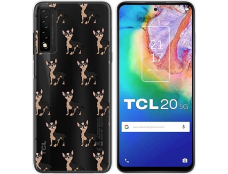 Carcasa TCL 20 5G TUMUNDOSMARTPHONE Dibujos Transparente Perros 11 Multicolor