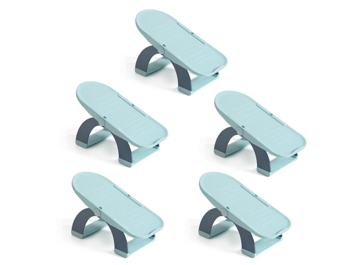 Organizador de zapatos ajustable, 5 piezas/juego, dos capas, ahorra espacio