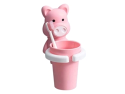 KOFIHETY Vaso Portaescobillas de Dientes Soporte para Escoba sin Taladrar Protección Ambiental Vaso para Lavado