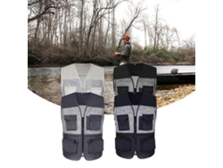 Chaleco De Pesca Transpirable Con Bolsillos De Malla Y Cremallera, Chaleco De Trabajo De Verano Para Actividades Al Aire Libre.