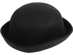 Chapéu Coco Feminino De Inverno, Lã Macia E Respirável, Estilo Aba Enrolada, Preto, Confortável E Fácil De Usar.