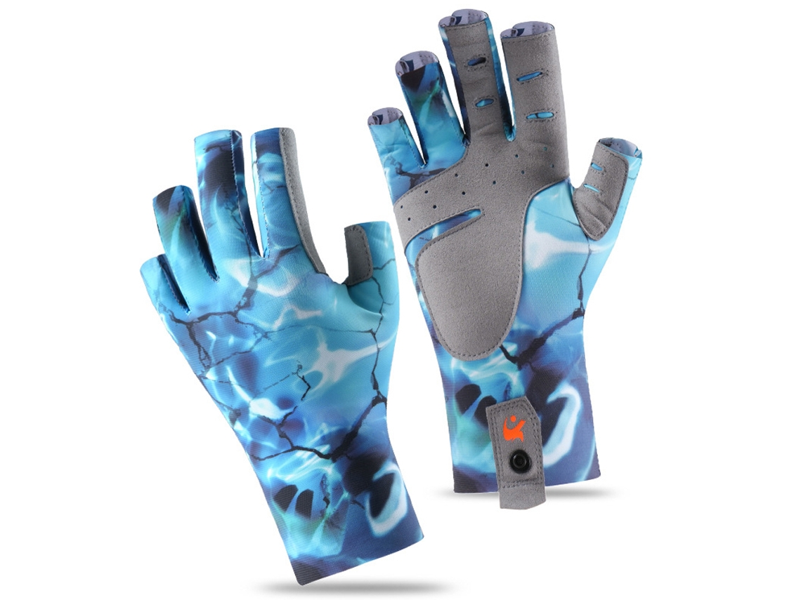 Guantes De Pesca Sin Dedos De Seda Helada, Antiadherentes, Transpirables, Con Protección Solar Uv Upf50 Para Uso En Exteriores.
