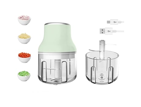 Mini picadora eléctrica de alimentos picadora portátil USB procesador de alimentos pequeño para calabazas y ajo (250 ml) ZMDECQNA