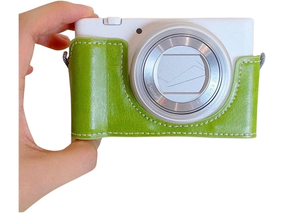 Media Funda Para Cámara Zv1, Base De Cuero Pu, Protectora, Para Fotografía De Viajes Y