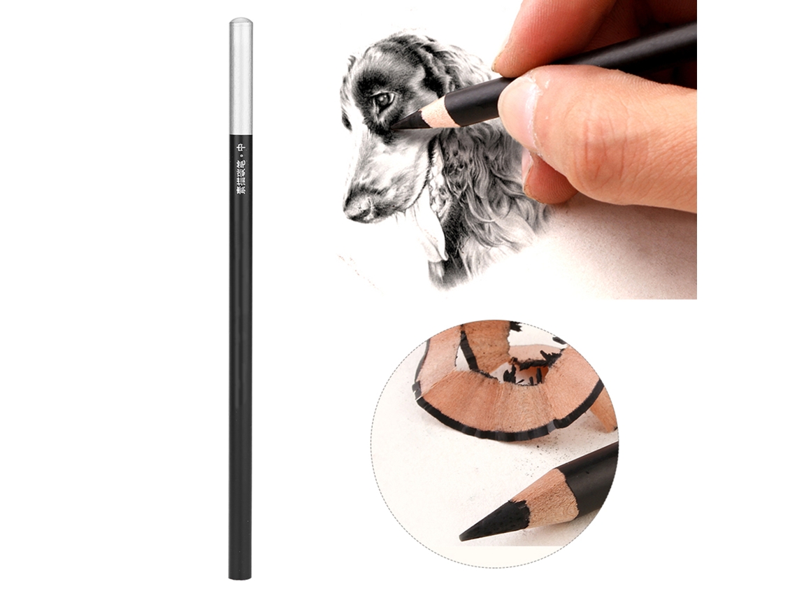 12 Lápices De Carboncillo Profesionales Para Dibujo Artístico, Bocetos Y Papelería (color Neutro)