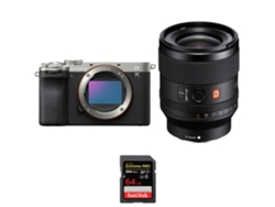 Sony A7c Ii Plateado + Fe 35mm F/1.4 Gm + 1 Sandisk 64gb Uhs-ii 300mb/s - Cámara Fotográfica Híbrida + Ebook “20 Consejos Para Fotos Que Impactan”