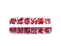1 caja con 12 compartimentos para taladros de manicura de forma plana NEVEANCE