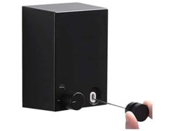 Tendedero Retráctil Para Interiores Y Exteriores Con Cable De Acero Ajustable De 4,2 M/13,8 Pies (negro)