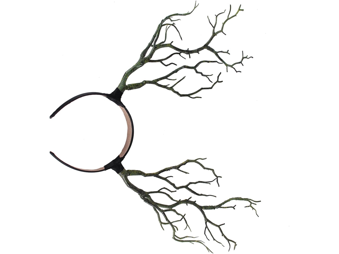 1 Pieza Diadema De Ramas De Árbol De Simulación Para Fiestas Y Carnavales, Orejas De Ciervo, Cosplay, Madera, Reno, Flor