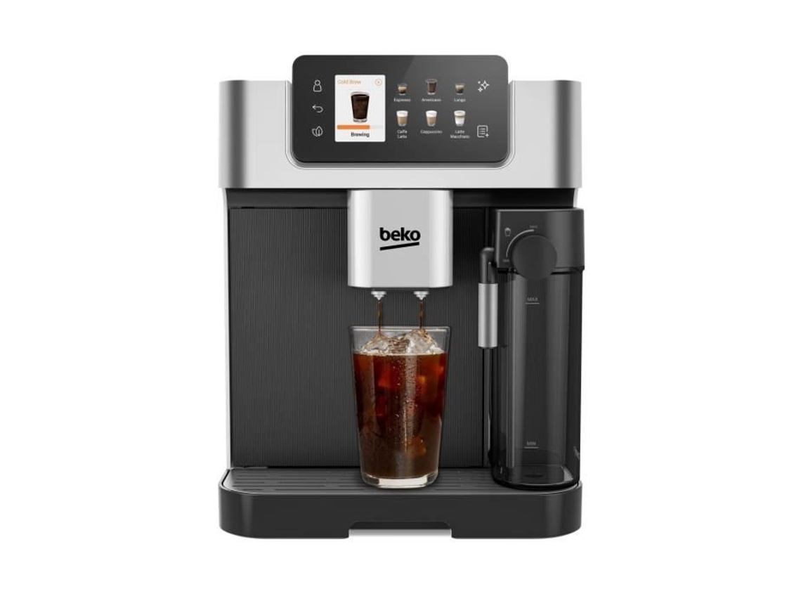 Cafetera con molinillo Beko Ceg7348x 1350 W 250 g de granos Negro/Plateado