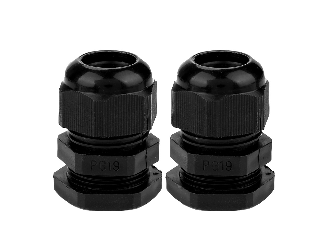 2026-as-10 Piezas Conector De Cable De Nylon Plástico Impermeable Ip68 (pg19)