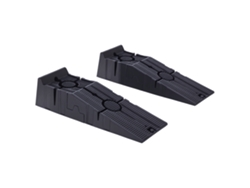 Juego de 2 rampas de plástico para coches, capacidad de 5 toneladas, 91x30x21cm, negras.
