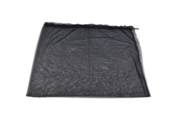 Bolsa de malla reutilizable para protección de plantas, 150 x 100 cm, color negro.