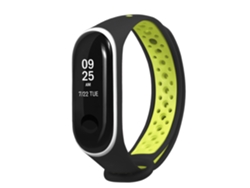 Pulsera deportiva de silicona compatible con Xiaomi Band 25x1x2 cm. Color negro.