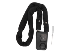 Candado De Cadena Antirrobo Con Alarma 110db Vibración Sin Llave Resistente Moto Código Digital Negro