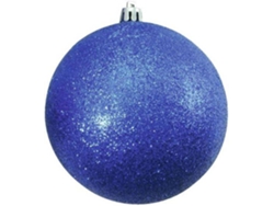 Bola de Navidad EUROPALMS Glitter (Azul - 10 cm)