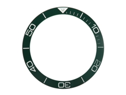 Inserto De Bisel De Reloj De Cerámica De 38,6 Mm Con Base Verde Y Dígitos Blancos (pieza De Repuesto)