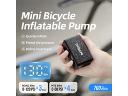 Cyclami Am6 Mini Bomba Ar 130psi Preta Ajuste Inteligente Pressão Tipo C Mtb Elétricas Bolas