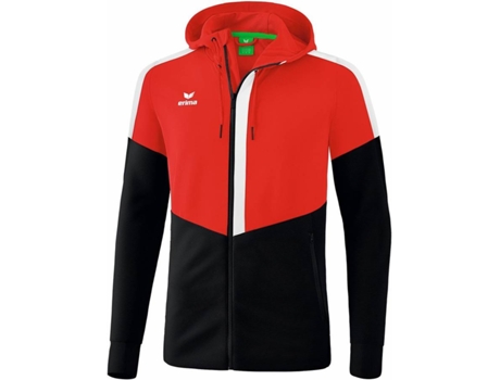 Chaqueta con Capucha Niños ERIMA Training (Rojo, Negro y Blanco - 12 Años)