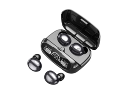 Auriculares inalámbricos con graves potentes, resistentes al agua, carga USB-C, Bluetooth con cancelación de ruido, color negro