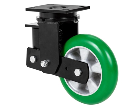 Rueda giratora placa 10hlsb160-auagb suspension poliur.verde eje bolas balona ALEX