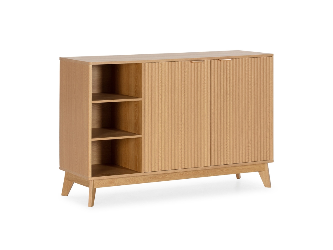 Aparador Oporto, 2 puertas, 3 espacios, efecto roble, Vs Venta Stock