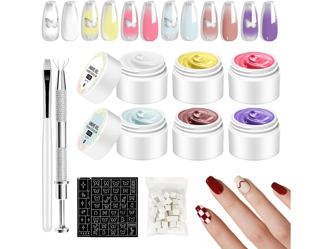 Vernis Gel, Kit De Gels Artistiques Para Dégradé Naturel