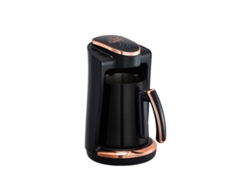 Cafetera turca eléctrica Any Morning, acero inoxidable, 250 ml, 400 W, doble boquilla, 4 tazas
