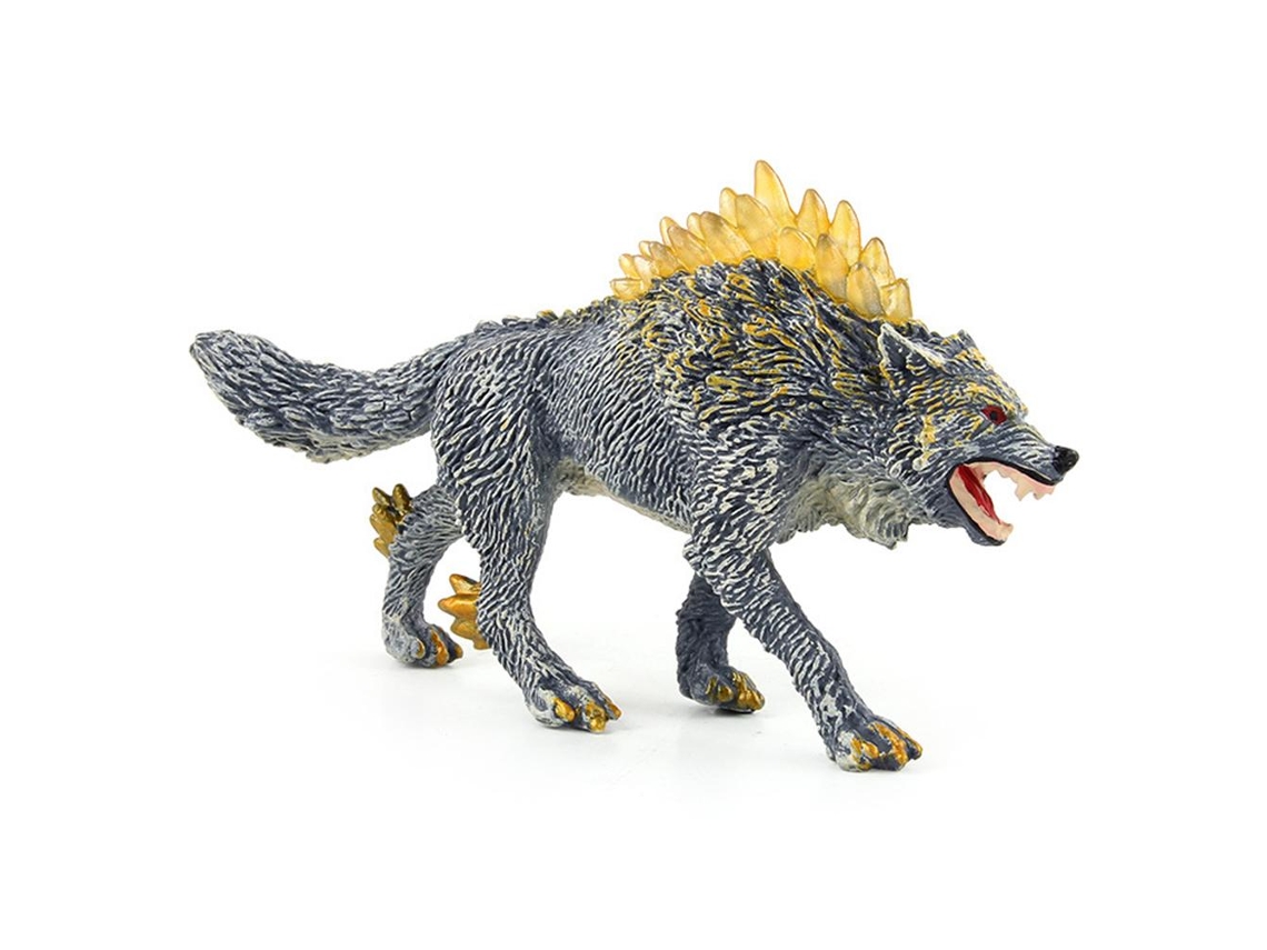 Figura de lobo de nieve Walshlxq en PVC, juguete modelo de animal salvaje, adornos de simulación para niños.