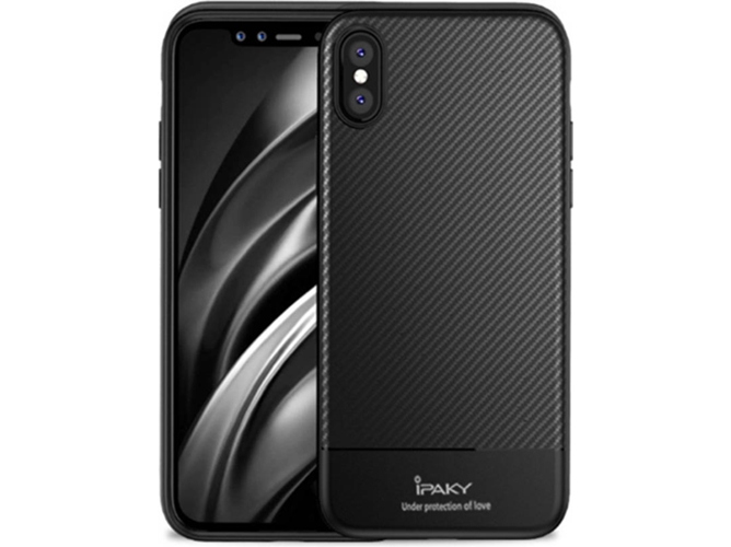 Funda iPhone XR WJS Pattern Anti Fall Negro