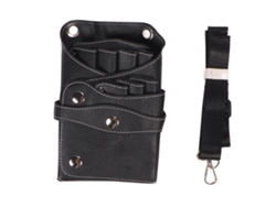 Bolsa Impermeable De Piel Sintética Para Tijeras De Peluquería, Ideal Para Salones De Belleza Y Barberías, Con Correa Ajustable.