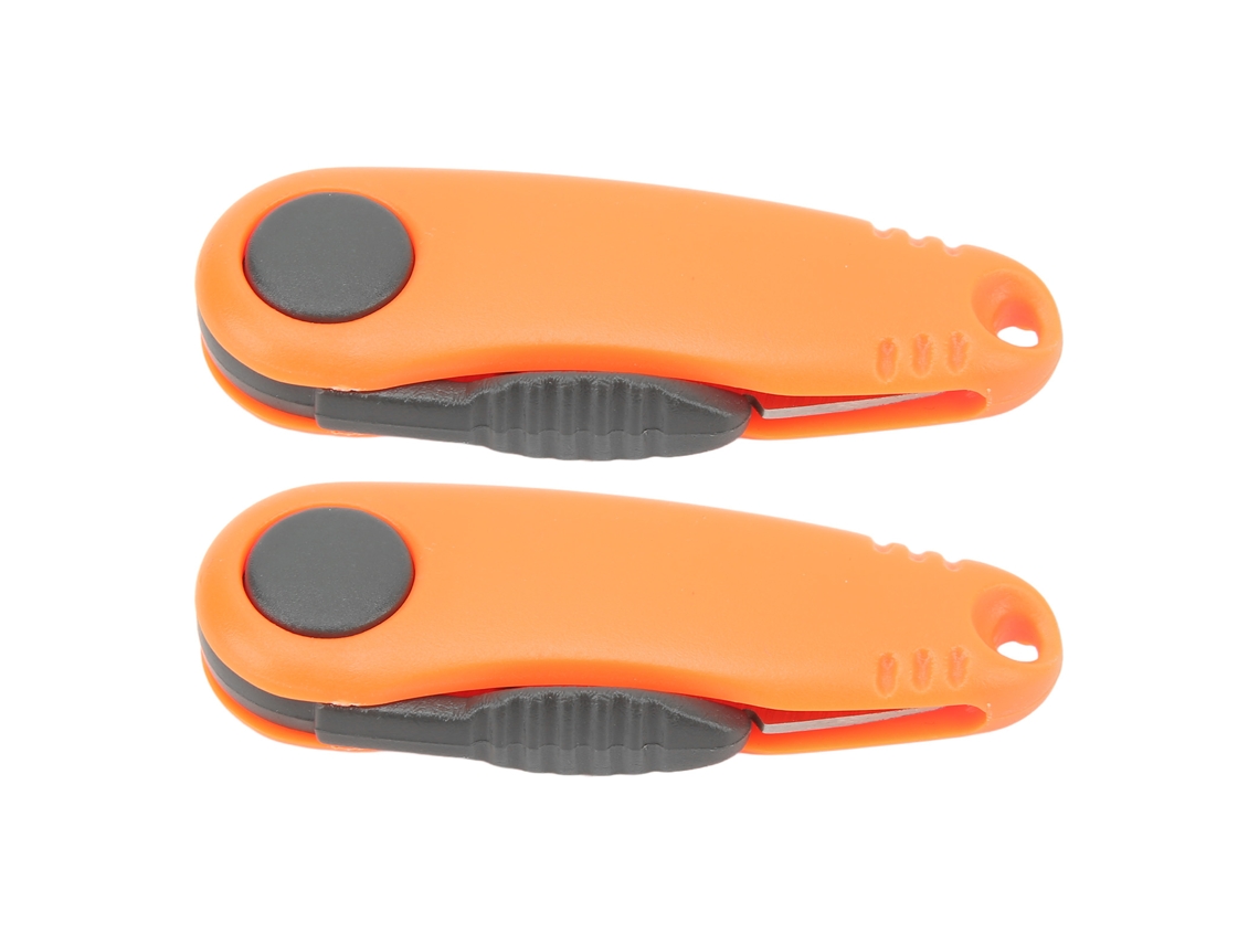 Tijeras Plegables Portátiles Con Forma De Gamba Para Bádminton Y Pesca - Naranja - 2 Unidades
