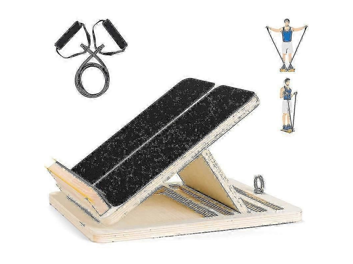 Tabla Profesional Inclinada Para Estiramiento De Pantorrillas, Ajustable Con 4 Posiciones, Peso Máximo 204 Kg, Portátil.