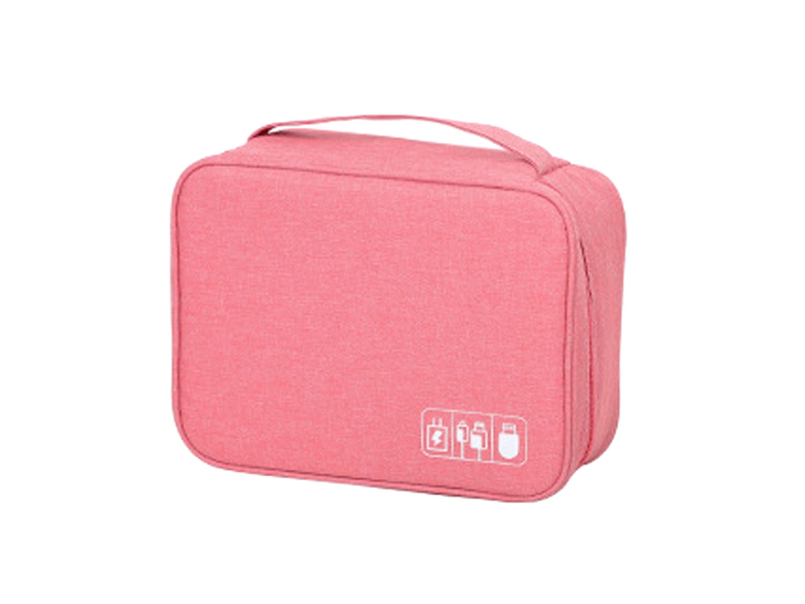 Bolsa de almacenamiento de cables de tela Oxford, separada para dispositivos electrónicos de viaje, cargadores, cables y discos duros.